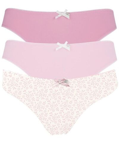 Набор из 3 розово-бежевых трусиков-слип Olivia (Размер: L) (Цвет: разноцветный)