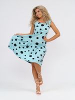 914 Сарафан "Горох/дымчато-голубой" SveTekst (Акция)