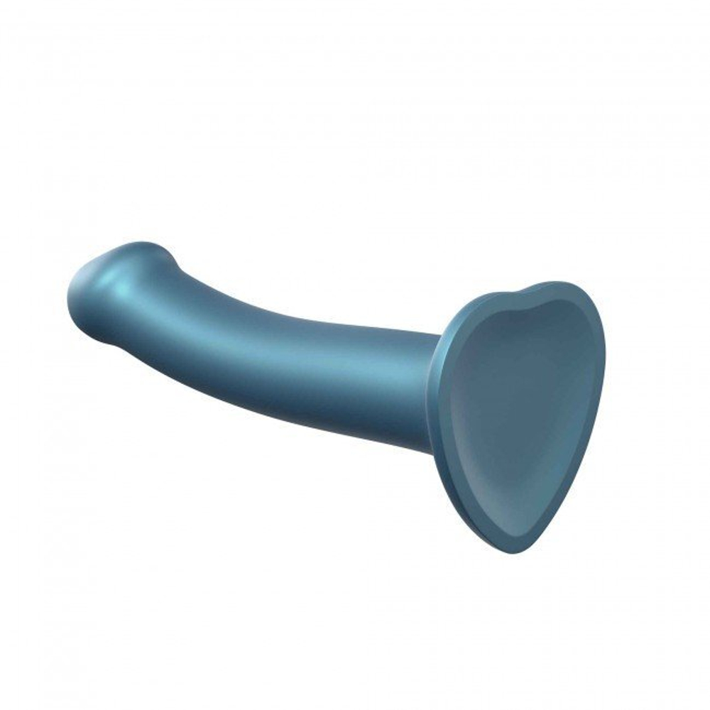 Гибкий фаллоимитатор Strap-on-me DILDO MONO DENSITE Синий Металлик размер Medium