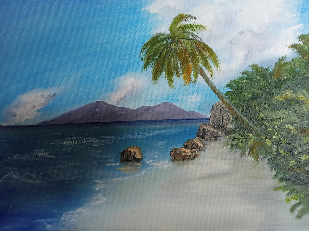 Картина "Побережье" Масло. Кисти. Холст на подрамнике.30x40 см.