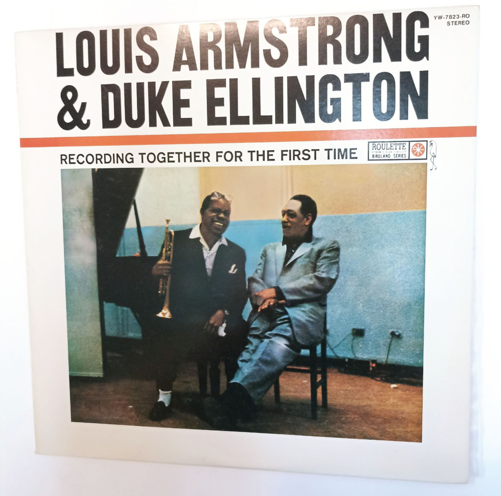 Винтажная виниловая пластинка LP Louis Armstrong and Duke Ellington Recording Together For The First Time (Japan 1978)