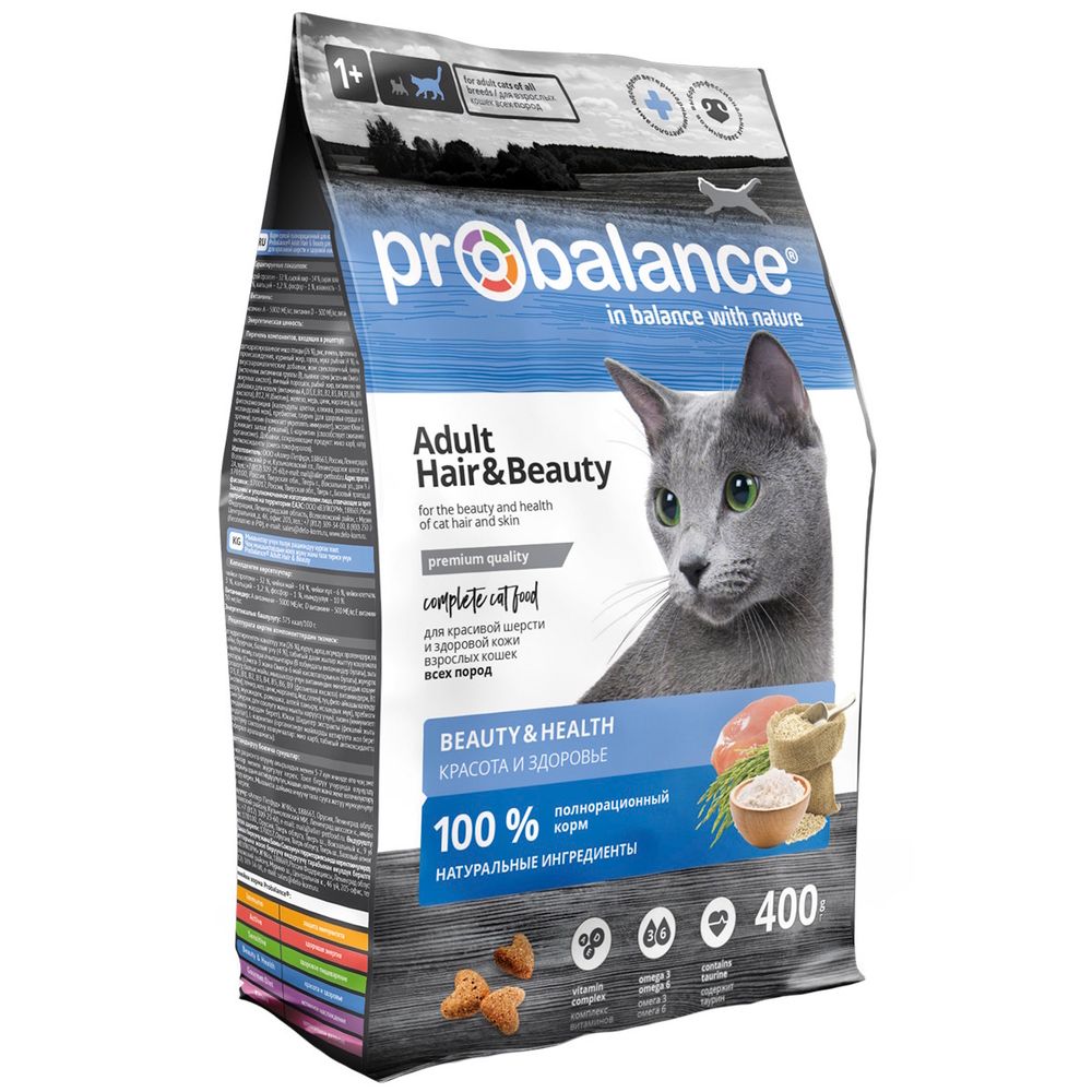 Сухой корм ProBalance Hair&Beauty для кошек, красивая шерсть и здоровая кожа Сухой корм ProBalance Hair&Beauty для кошек, красивая шерсть и здоровая кожа