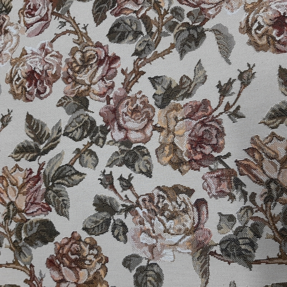 Мебельная ткань гобелен на отрез Старинные розы (160 см) - 1 м.