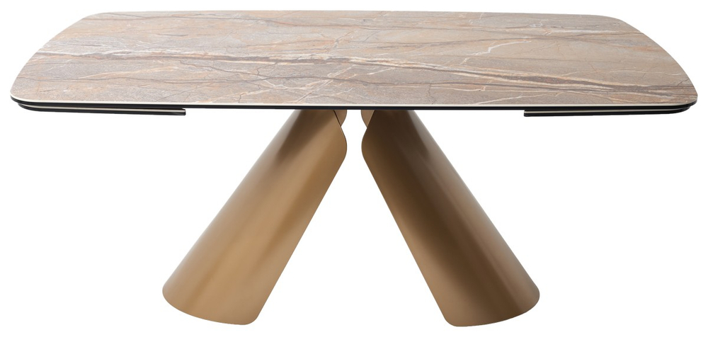 Стол CALDERON 180 GLOSS GRAND CORDILLERA керамика / бронзовый винтажный каркас, ®DISAUR