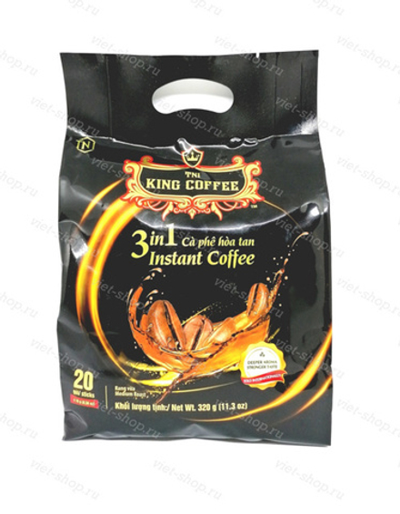 Растворимый кофе TNI King Coffee в мягкая упаковке, 3 в 1, 20 пак.
