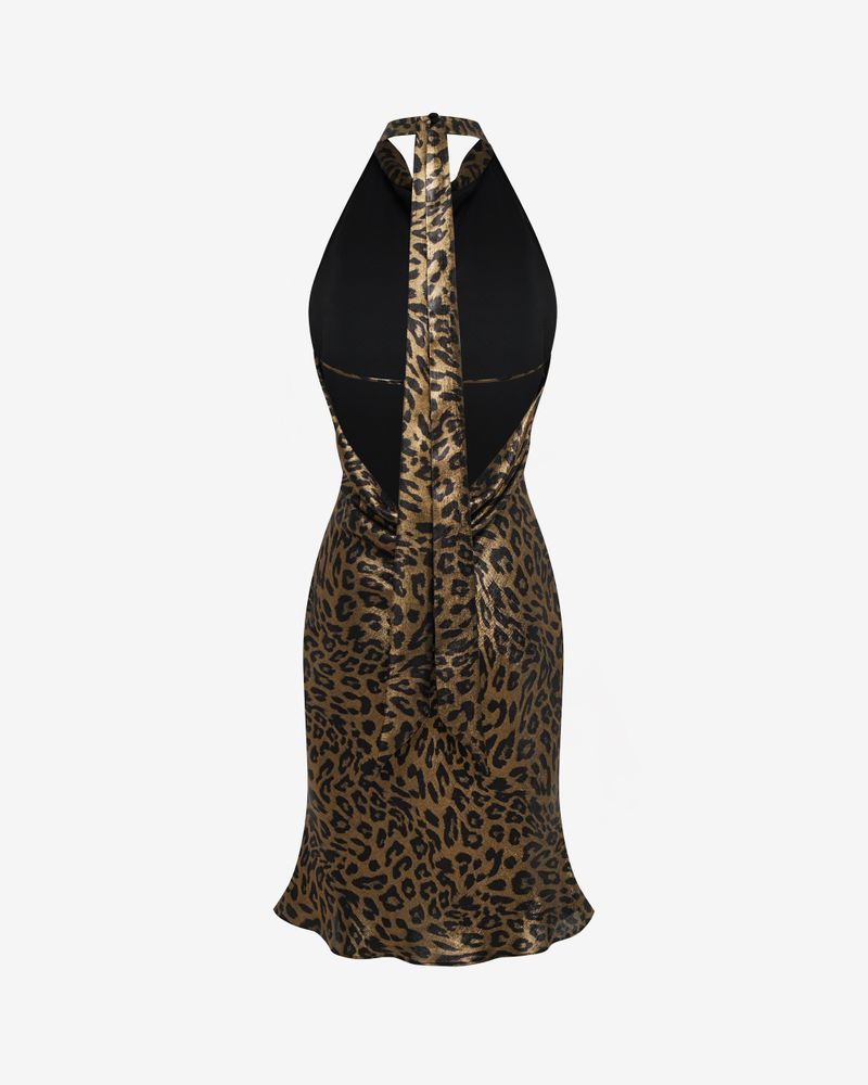 Платье из сатина с открытой спиной