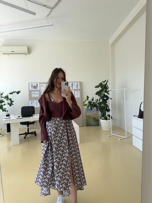 ЮБКА ДЖЕМИ БОРДОВЫЙ ПРИНТ