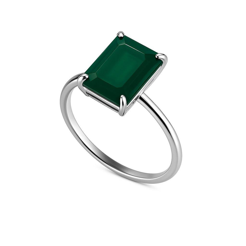 Кольцо Perfect с изумрудным агатом