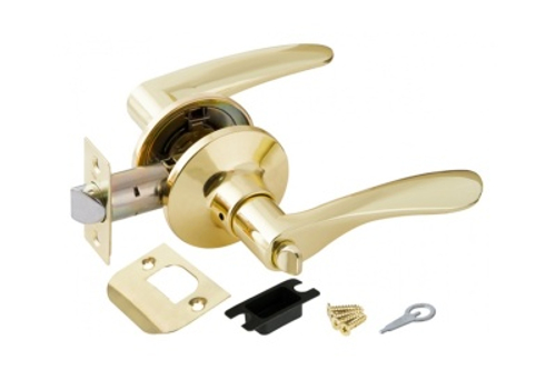 Замок ручка Золото с фиксатором 6020 РВ-В