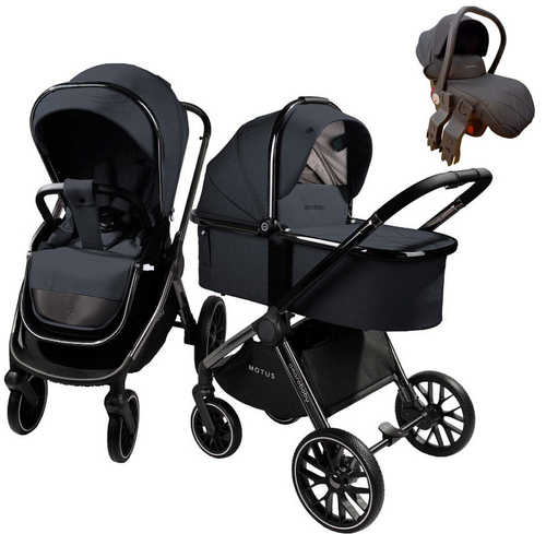 Детская коляска AmaroBaby Motus V2 3 в 1 серый