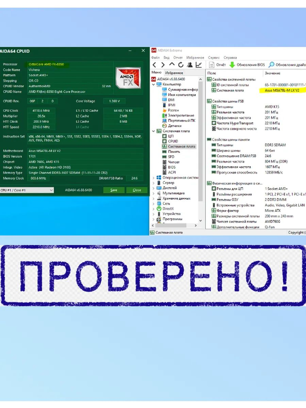 S-AM3 Материнская плата Asus M5A78L-M LX V2