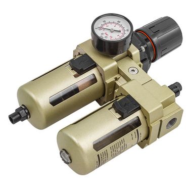 Блок подготовки воздуха 1/2''(фильтр-регулятор+лубрикатор, автоматич.слив)(10Мк, 3000 л/мин, 0-10bar,раб. температура 5°-60°) Forsage F-AC4010-04D