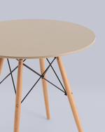 Стол Eames DSW NEW D80 бежевый
