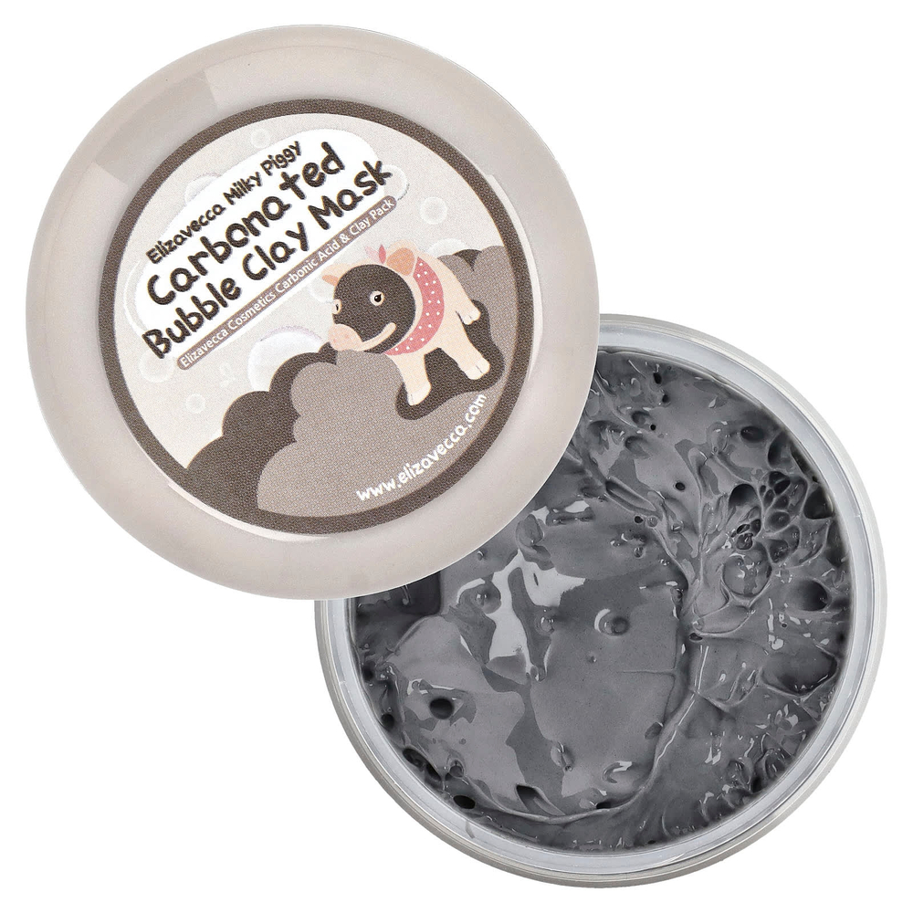 Elizavecca, Milky Piggy, косметическая маска глиняно-пузырьковая, 100 г (3,53 унции)