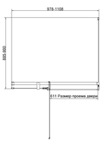 Душевой уголок Экстенза (Extenza) Vincea VSR-4EX101190CLG, 1000/1100*900, брашированное золото, стекло прозрачное