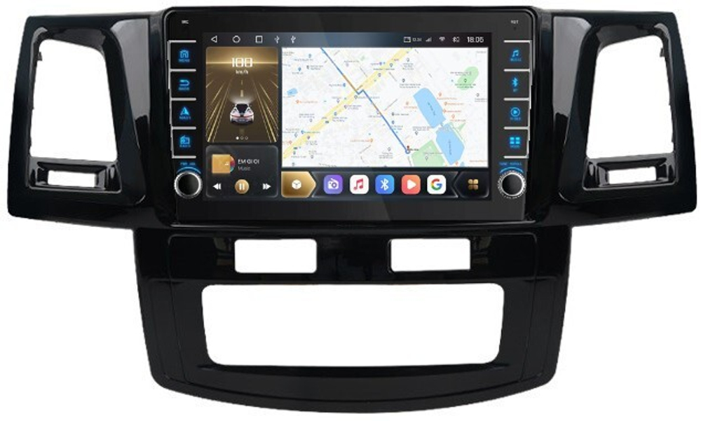 Магнитола для Toyota HiLux 2011-2015 - Carmedia OL-9603 (кнопки и крутилки), Android 12, TS10, CarPlay, 4G SIM-слот