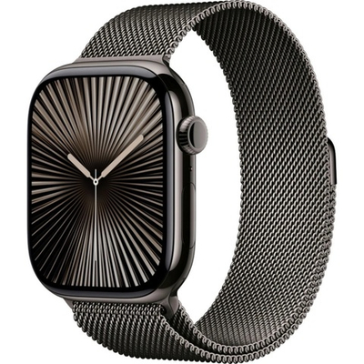 Умные часы Apple Watch Series 10 GPS + Cellular, 46 мм, Slate Titanium, Миланская петля "Slate", размер M/L (MWYW3)