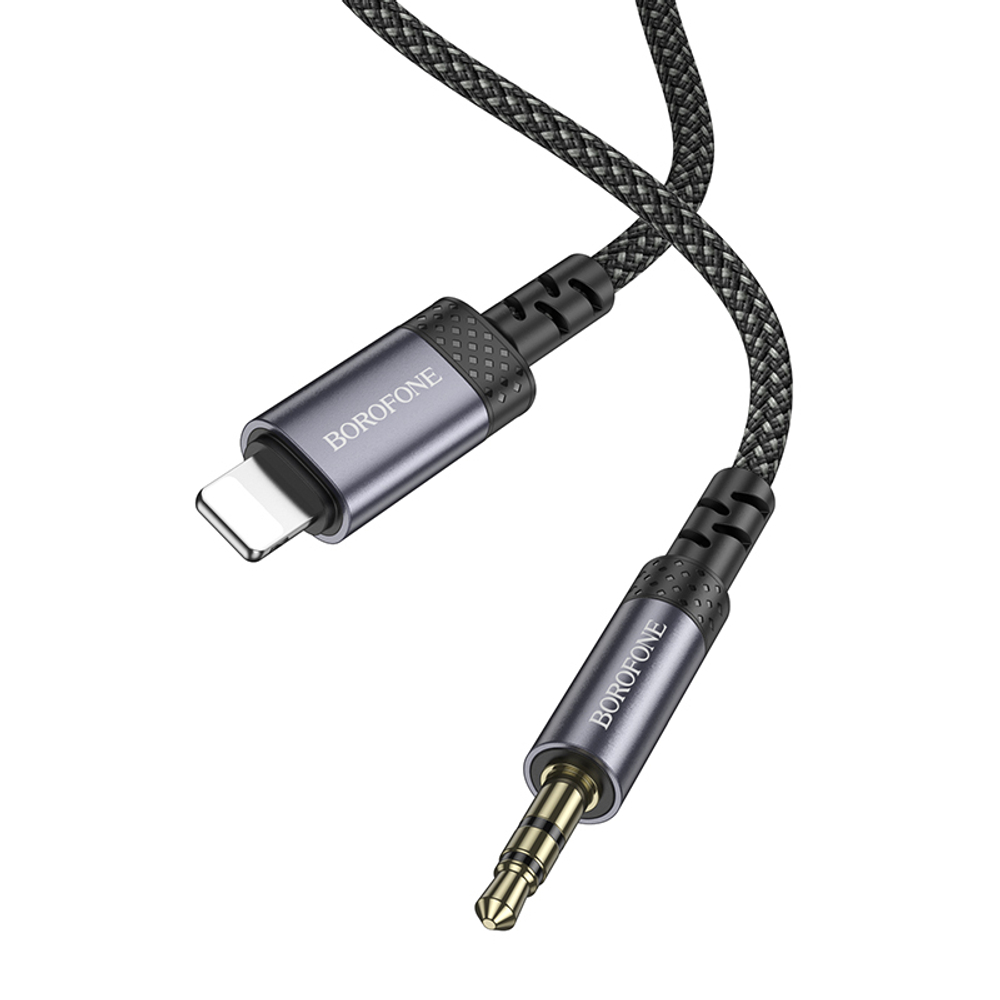 Аудио Адаптер BOROFONE BL24 Lightning - 3.5mm AUX (серый)