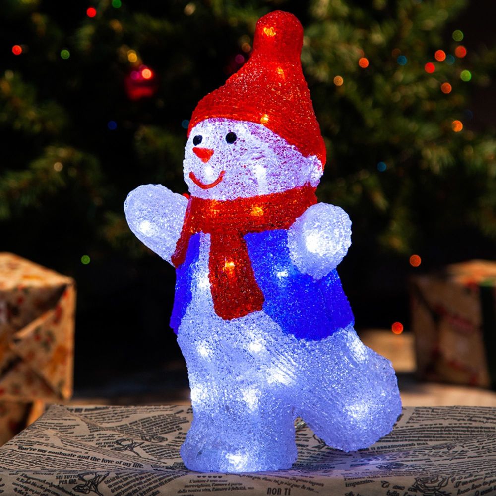 ULD-M2234-040-STA WHITE IP20 SNOWMAN-2 Фигура светодиодная Снеговик-2. 30x35см. 40 светодиодов. Белый свет. Провод прозрачный. TM Uniel