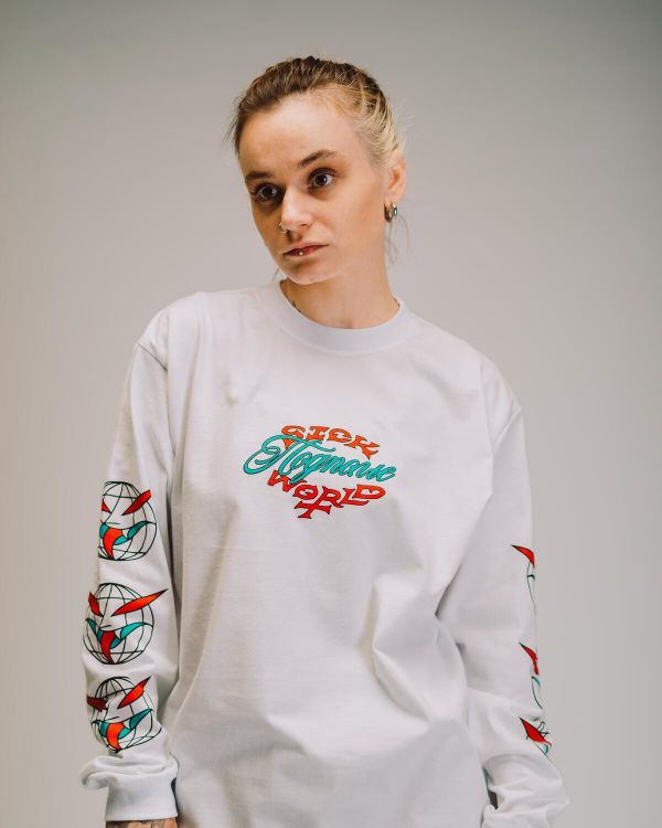 Лонгслив Sick World белый - фото 8