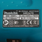 Перфоратор Makita HR2470, 2.4 Дж, 780 Вт, 4500 уд/мин, в кейсе