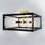 713347 Люстра REGOLO 4х40W E14 ЧЕРНЫЙ МАТОВЫЙ/ЗОЛОТО