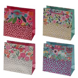 GAEM Пакет подарочный (бумага 210г/м2, блок микс 12шт), L15 W7 H14 см, 4в.