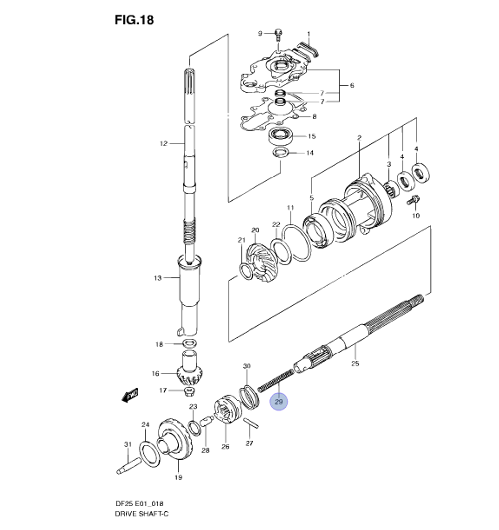 Пружина гребного вала 09440-07074-000