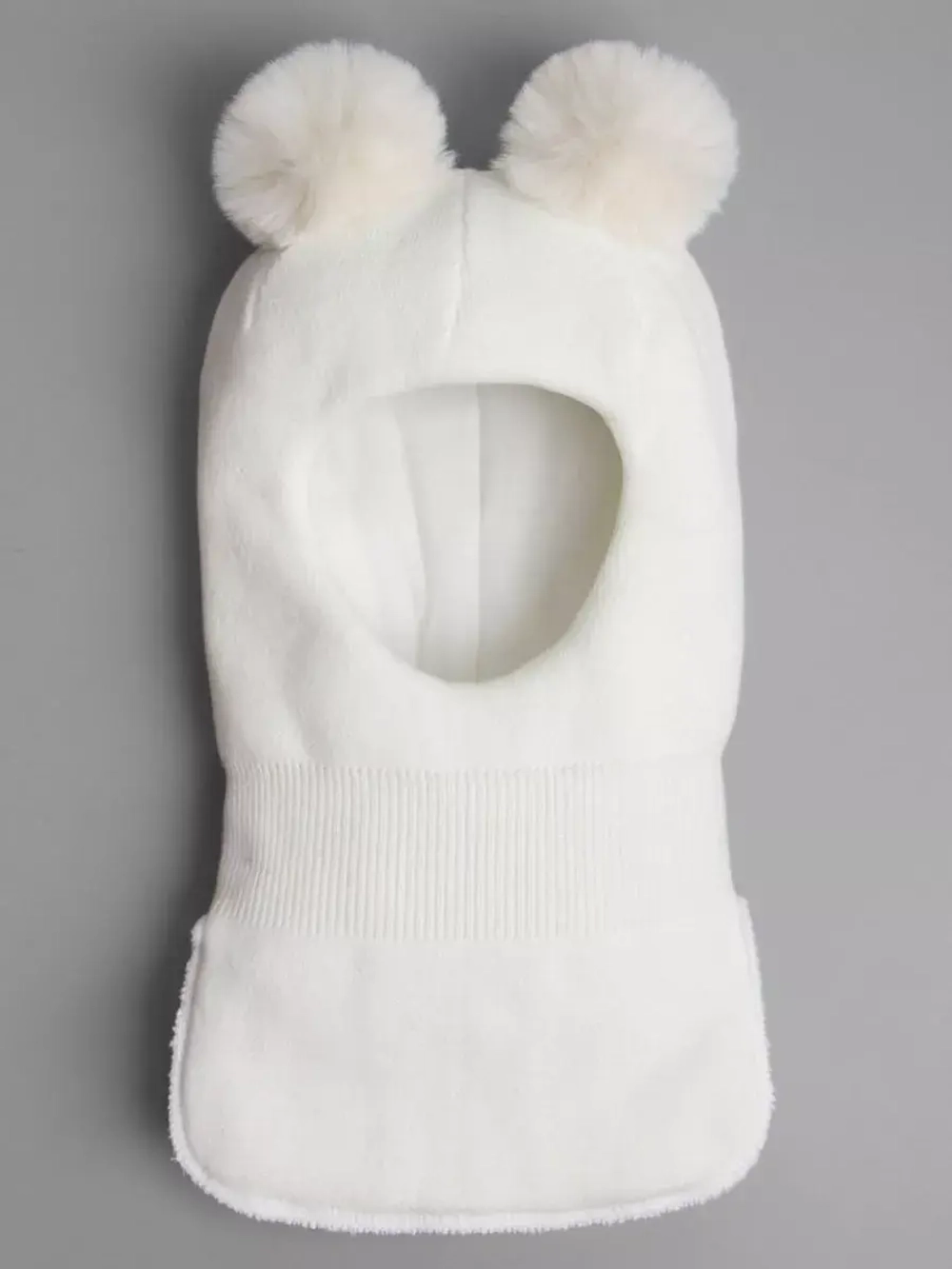 Шапка шлем детская зимняя вязаная