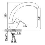 Смеситель для кухни Oute T405 T40513BK-307