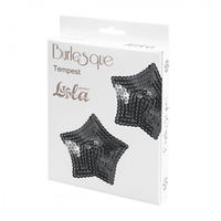 Черные пэстисы-звездочки Lola Pasties Burlesque Tempest Black 3636-05lola