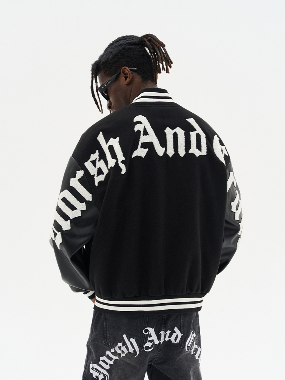 Бомбер HARSHandCRUEL "Gothic Logo" Varsity Jacket