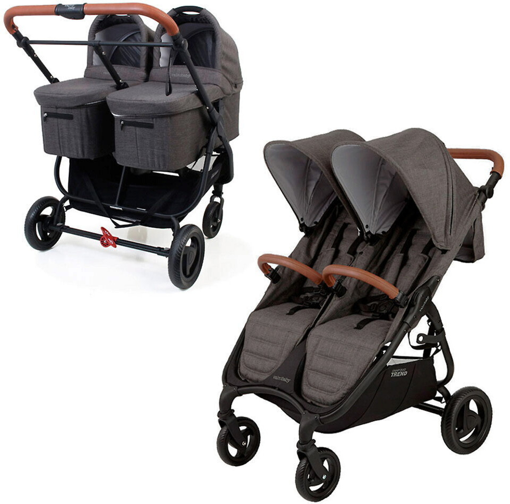 Детская коляска для двойни Valco baby Snap Duo Trend 2 в 1 Графитовый (Charcoal)