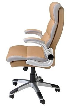 Вращающийся офисный стул 4141/MLM611396 из коричневой экокожи