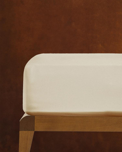 ZARA HOME (300 НИТЕЙ) ПРОСТЫНЯ ИЗ ПЕРКАЛЯ | ВЫСОТА 40 СМ, БЕЖЕВЫЙ