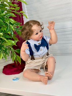 Кукла Реборн мягконабивная 60см в пакете (FA-422)