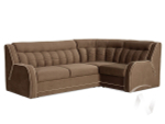 Диван угловой Блистер 2 (ДУ) GROUND 03 (коричневый) GROUND 01 (бежево-кремовый)