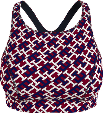 ТОП теннисный Tommy Hilfiger Mid Intensity AOP Racer Bra - разноцветный