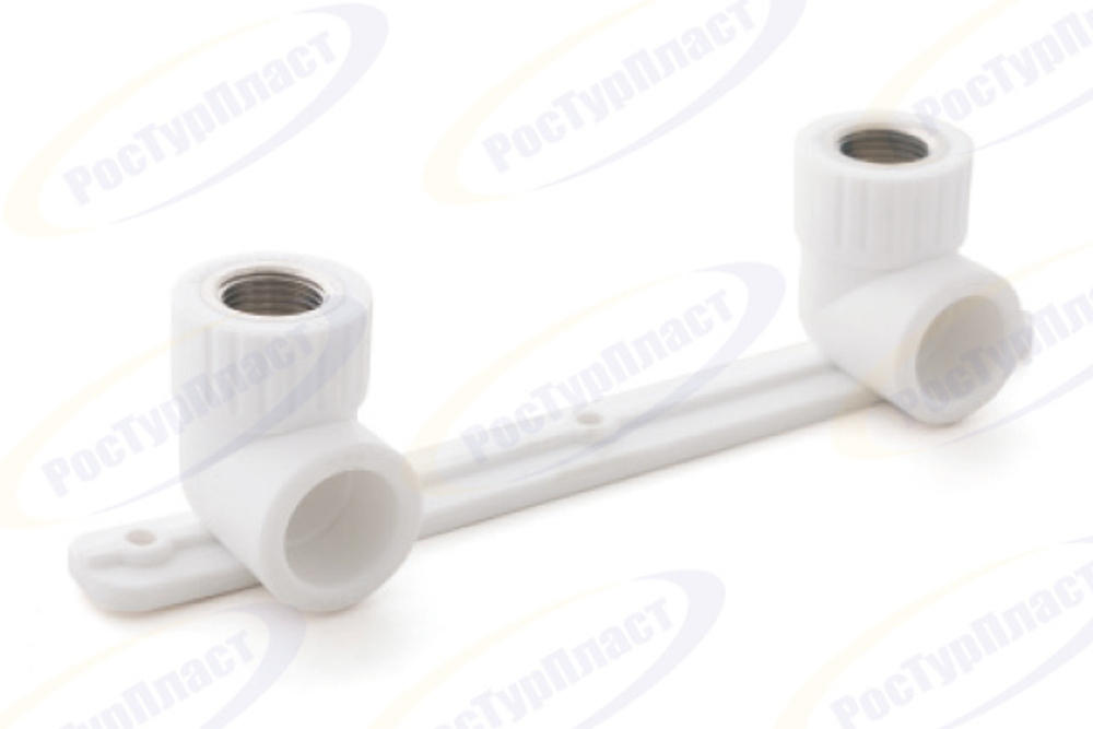 Угольник комбинированный под смеситель PPR внутренняя резьба 20х 1/2,  белый, РТП (24/8)