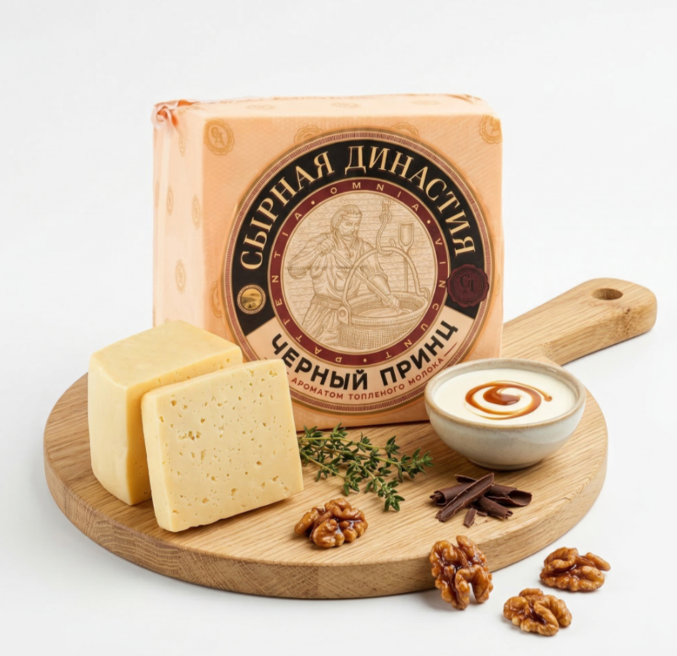 Сыр Черный принц с топленым молоком 50%, Кобрин
