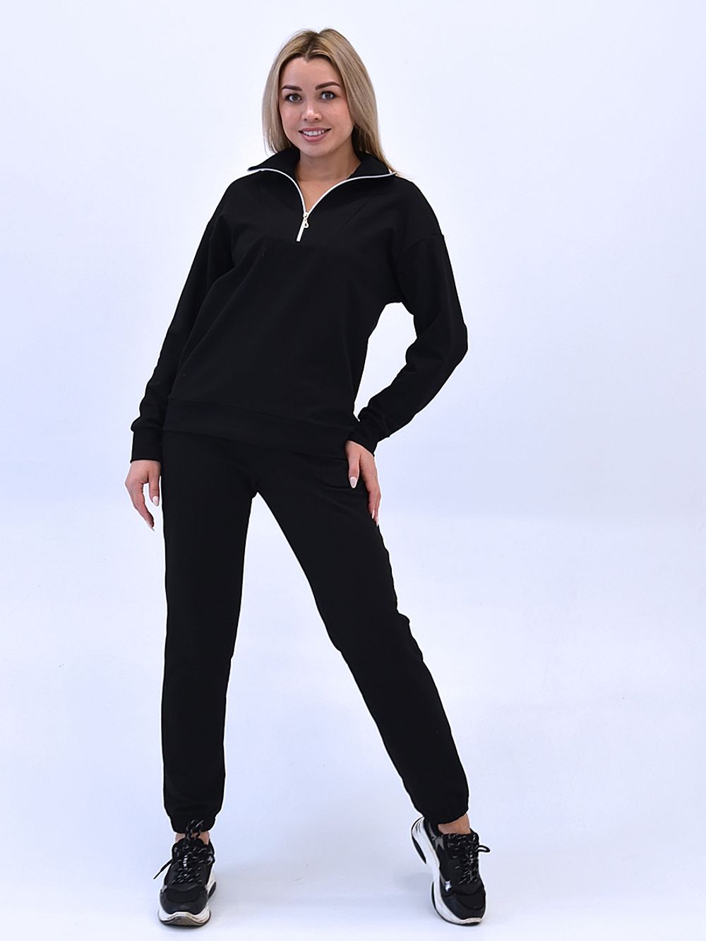 С-1823 Костюм из футера женский / Анорак и джоггеры