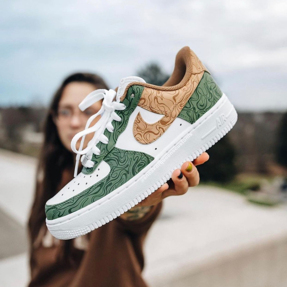 Nike Air Force // Green Beige Line