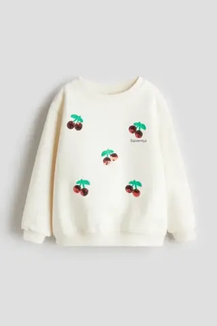 H&M Толстовка с принтом, белый