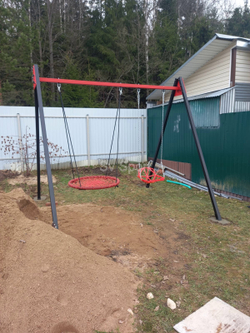 Монтаж уличных качелей Sv Sport