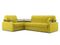 Диван угловой с Баром Денвер 1,8 - Velutto 28 оливковый/  коричневая накладка