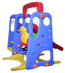 Детский комплекс Капризун с качелями и прямой горкой