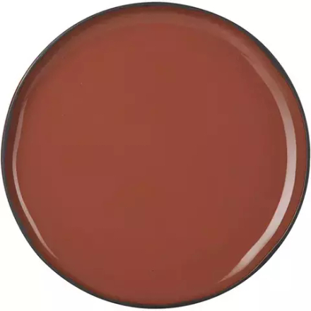 Тарелка «Карактэр» с высоким бортом керамика D=21,H=2см красный,коричнев