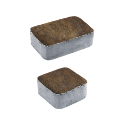 Тротуарная плитка КЛАССИКО - Листопад гладкий Мокко, комплект из 2 видов плит