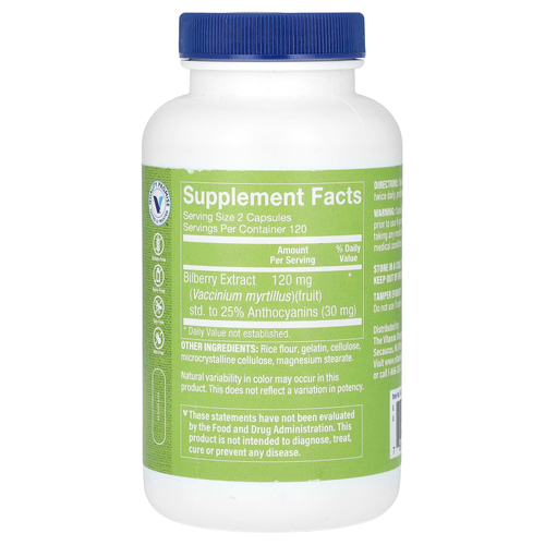 The Vitamin Shoppe, экстракт черники, 240 капсул (60 мг в 1 капсуле)