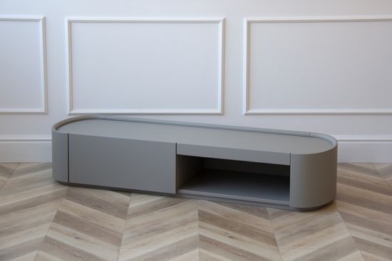 Тумба Lagom под ТВ 1 ящик 1 полка ширина 140 см (серый)